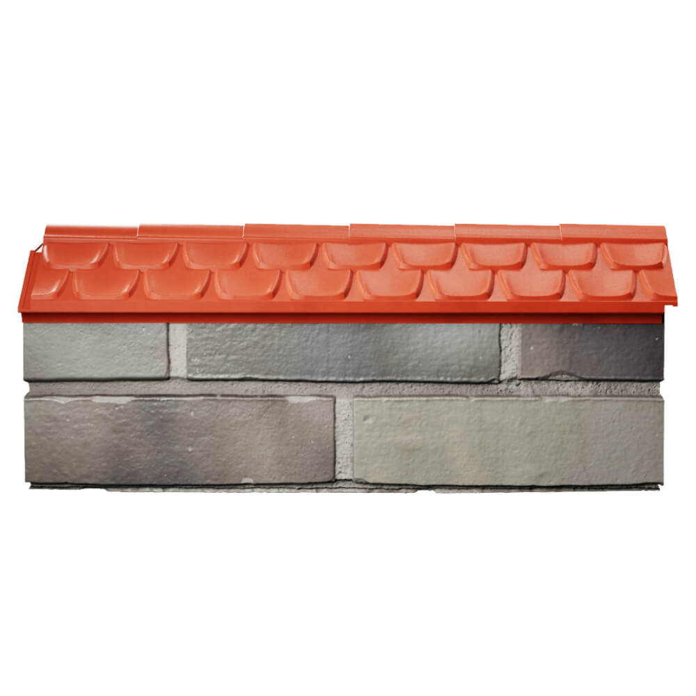 Парапет Zking Эльбрус Красный с посадкой на 0.5 кирпича (130мм) в Якутске фото