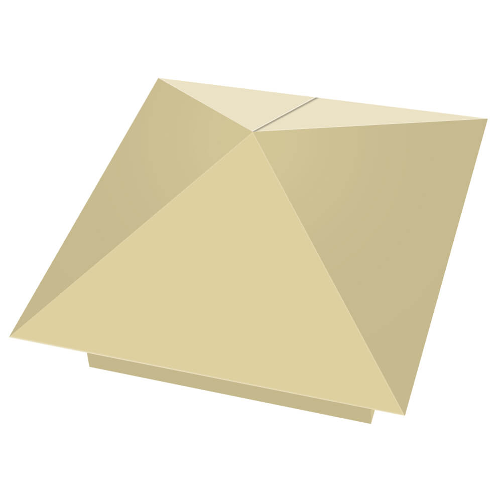 Колпак металлический 400х400мм RAL1014 Бежевый заборный Якутск фото