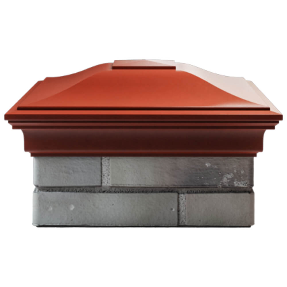 Колпак Zking Монблан Красный на столб 1.5х1.5 кирпича (385х385мм) Якутск фото