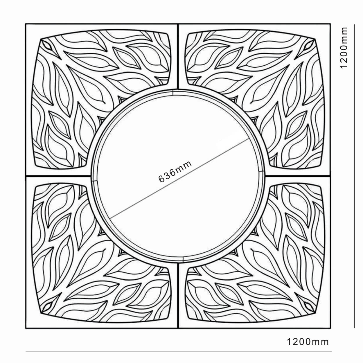 Приствольная решетка для дерева ZKING CRUST 1.2х1.2м Черная в Якутске фото