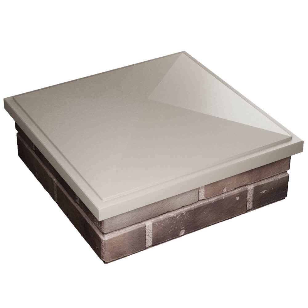 Колпак Zking БонаМоно Бежевый на столб 2х2 кирпича (515х515, 530х530мм) в Якутске фото