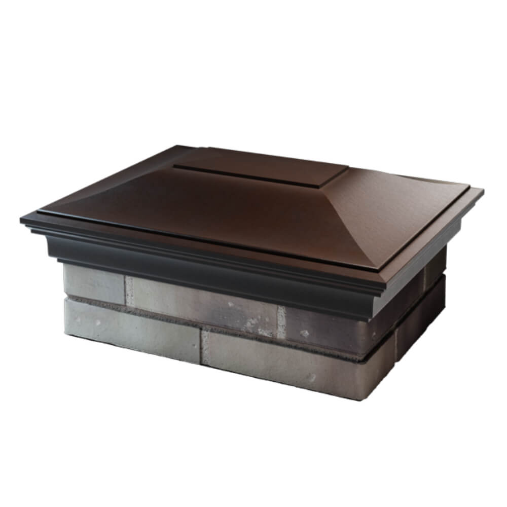 Колпак Zking Монблан Коричневый на столб 2х1.5 кирпича (515х385мм) в Якутске фото