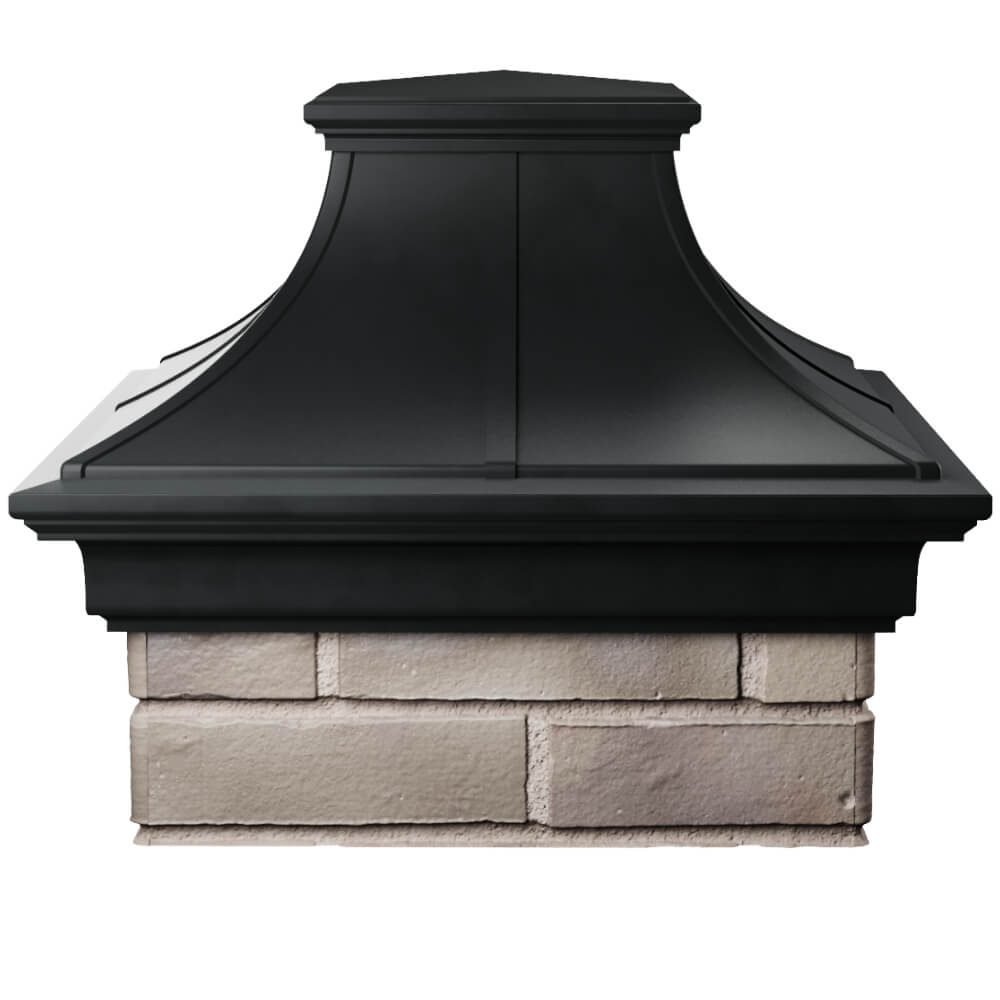 Колпак Zking Монблан Премиум Черный на столб 1.5х1.5 кирпича (385х385мм) Якутск фото