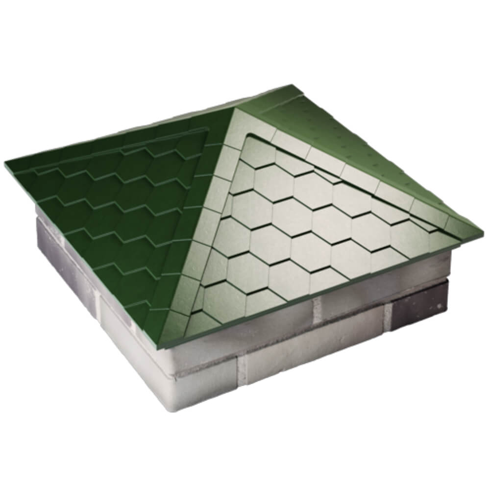 Колпак Zking Эверест Зеленый на столб 2х2 кирпича (535х535мм) Якутск фото