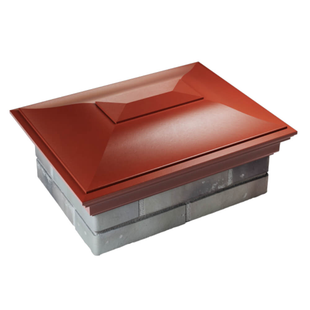 Колпак Zking Монблан Красный на столб 2х1.5 кирпича (515х385мм) Якутск фото