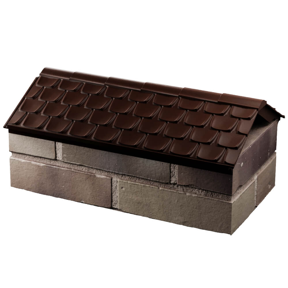 Парапет Zking Эльбрус Коричневый с посадкой на 1 кирпич (255мм) в Якутске фото