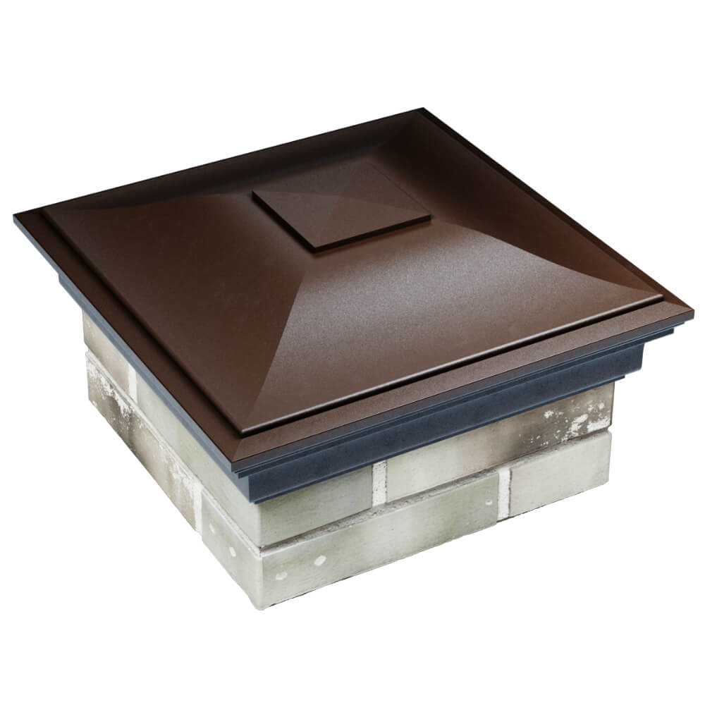 Колпак Zking Монблан Коричневый на столб 1.5х1.5 кирпича (385х385мм) в Якутске фото