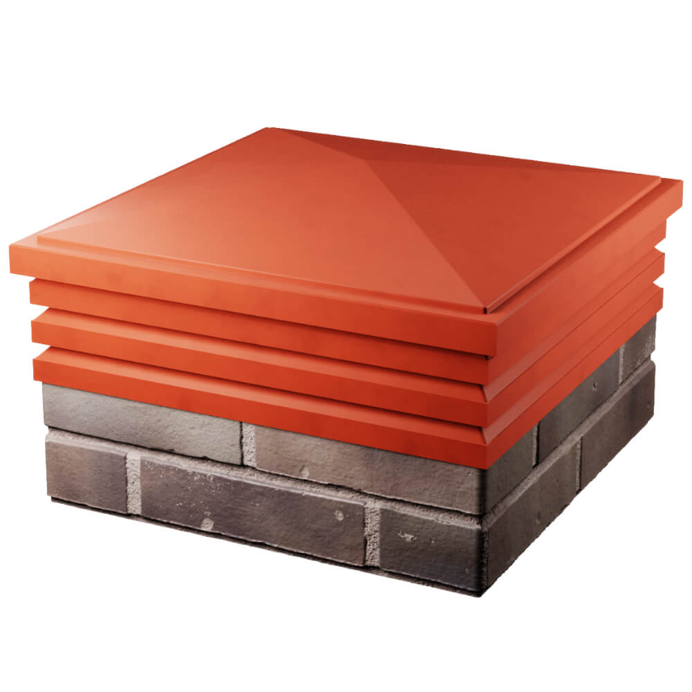 Колпак Zking Бона ХайТек Красный на столб 2х2 кирпича (513х513мм) в Якутске фото