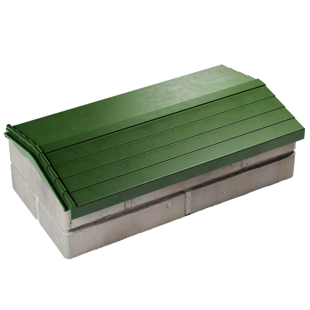 Парапет Zking Бона ХайТек Зеленый с посадкой на 1 кирпич (200/225/255мм) в Якутске фото