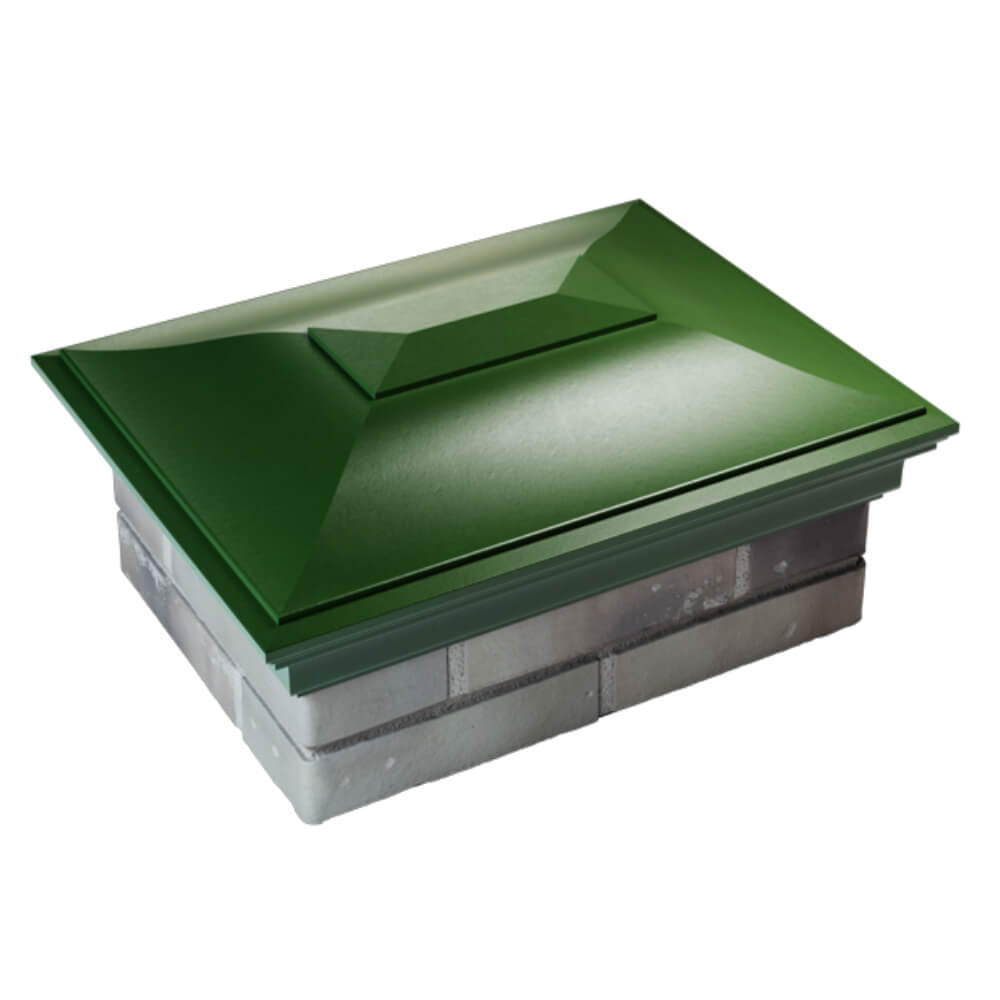 Колпак Zking Монблан Зеленый на столб 2х1.5 кирпича (515х385мм) Якутск фото