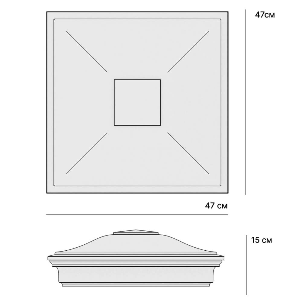Колпак Zking Монблан Коричневый на столб 1.5х1.5 кирпича (385х385мм) в Якутске фото