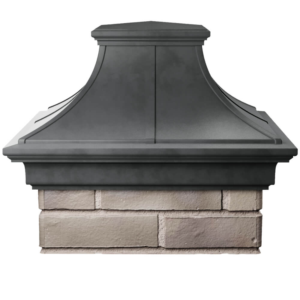 Колпак Zking Монблан Премиум Серый на столб 1.5х1.5 кирпича (385х385мм) Якутск фото