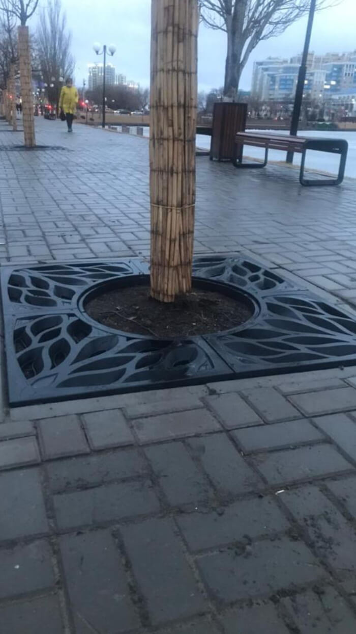 Приствольная решетка для дерева ZKING CRUST 1.2х1.2м Черная в Якутске фото