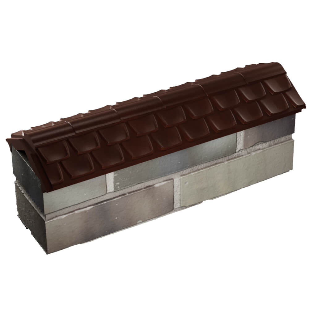 Парапет Zking Эльбрус Коричневый с посадкой на 0.5 кирпича (130мм) в Якутске фото