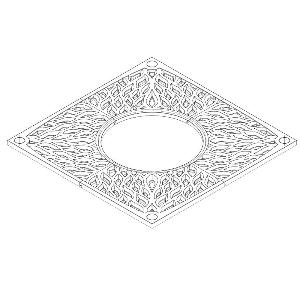 Приствольная решетка для дерева ZKING CRUST 2х2м Черная в Якутске фото