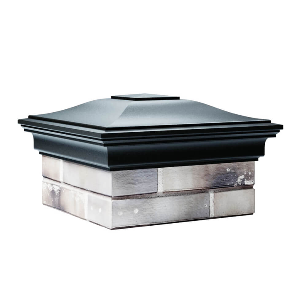 Колпак Zking Монблан Черный на столб 1.5х1.5 еврокирпича 0.7НФ (355х355мм) в Якутске фото