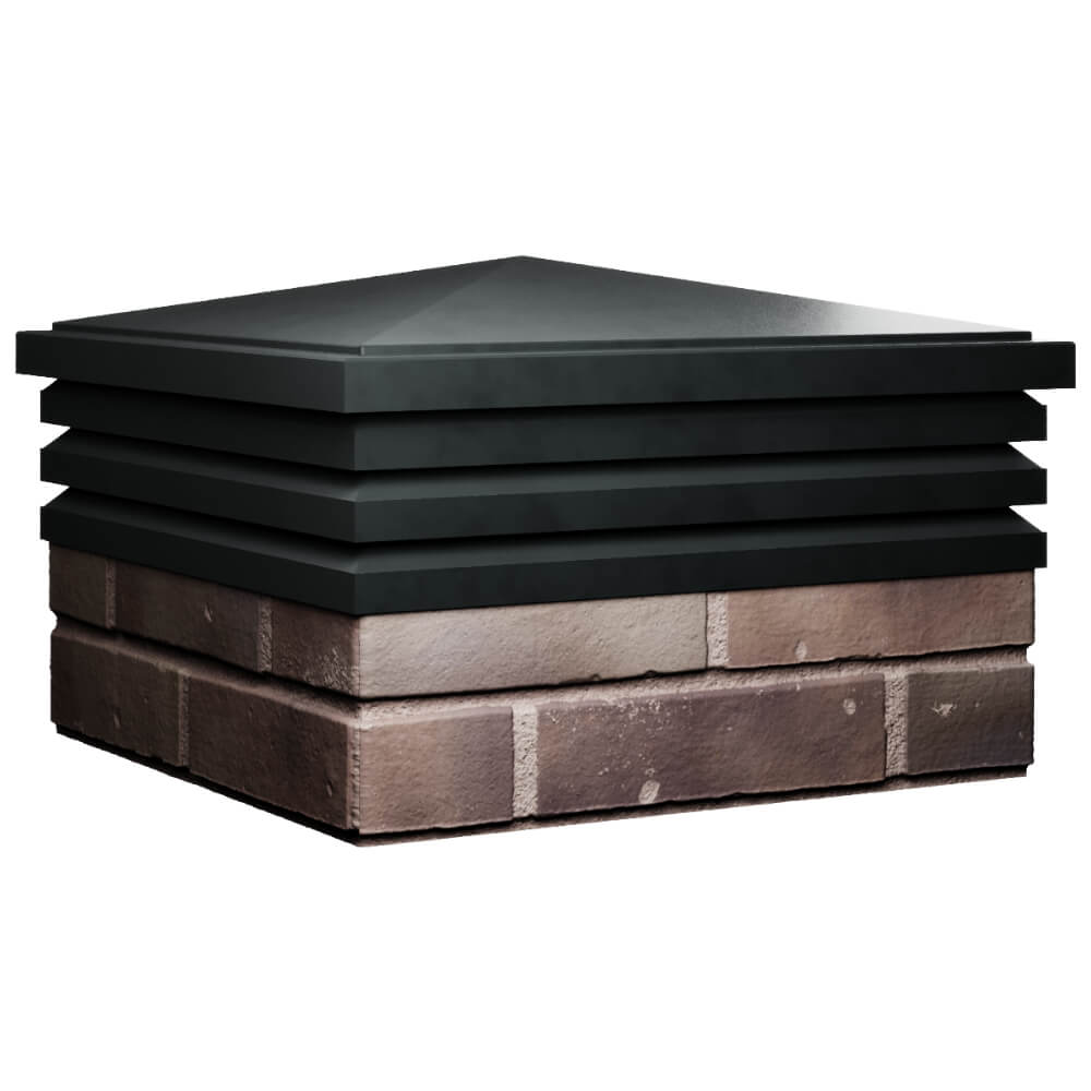 Колпак Zking Бона ХайТек Черный на столб 2х2 кирпича (513х513мм) в Якутске фото