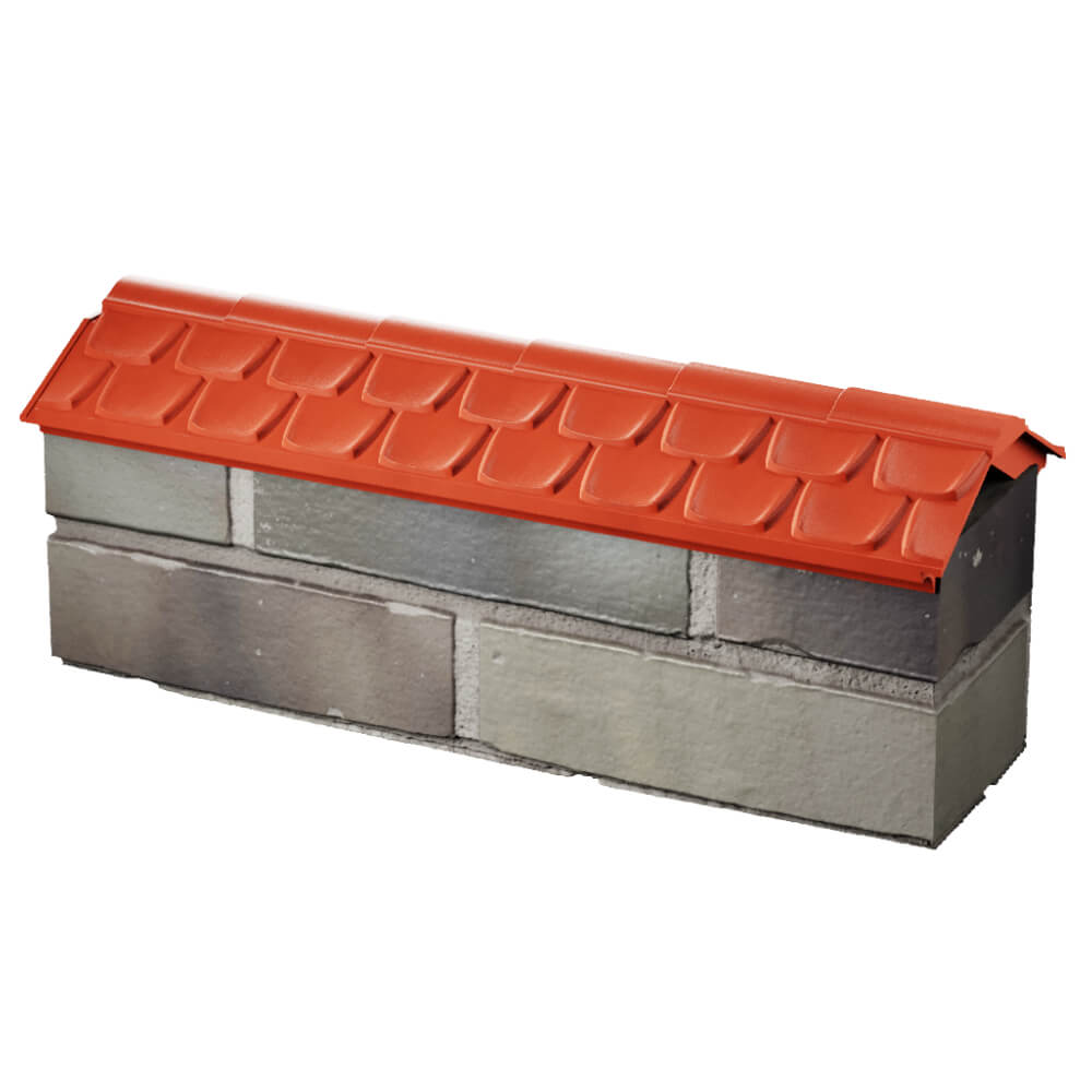 Парапет Zking Эльбрус Красный с посадкой на 0.5 кирпича (130мм) в Якутске фото