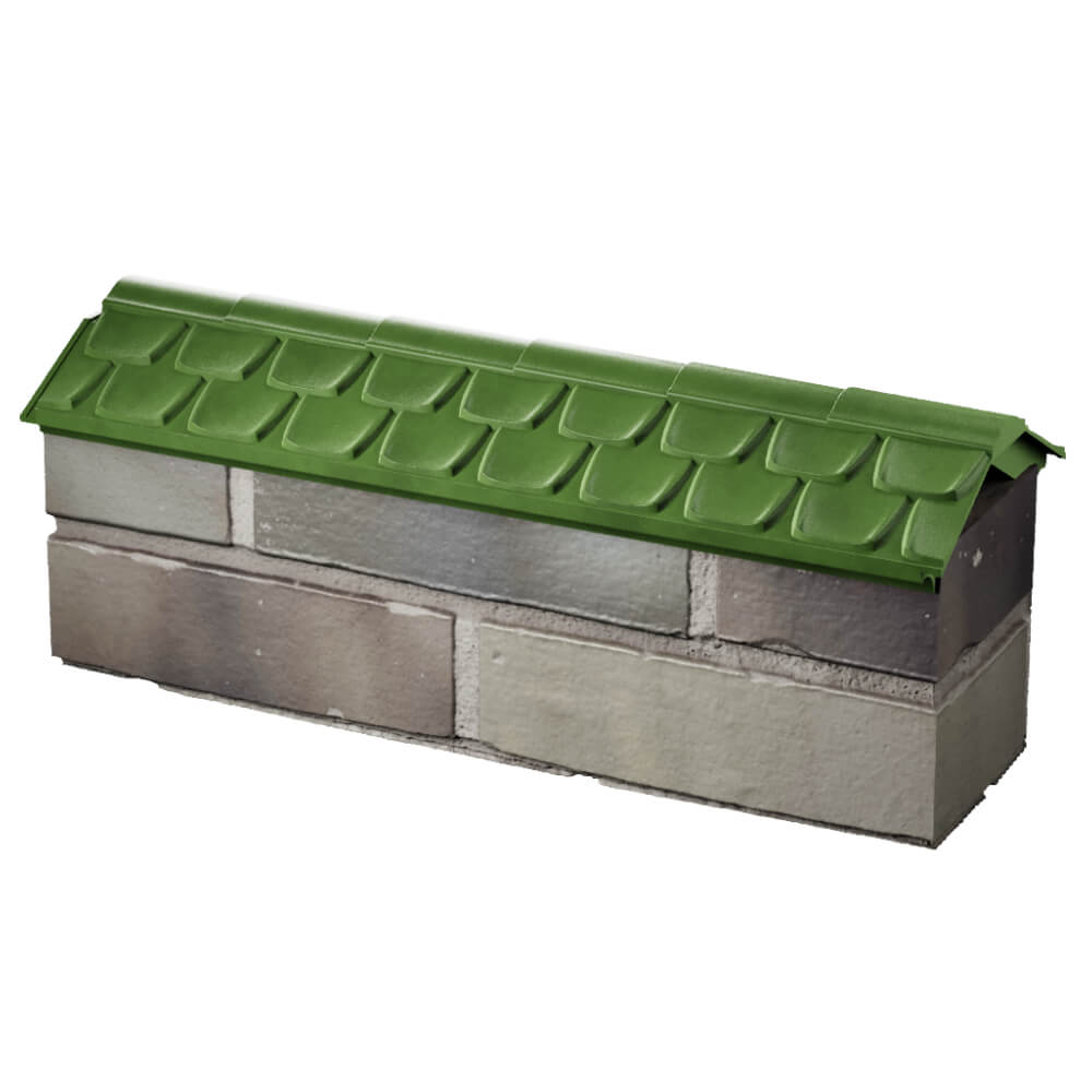 Парапет Zking Эльбрус Зеленый с посадкой на 0.5 кирпича (130мм) в Якутске фото