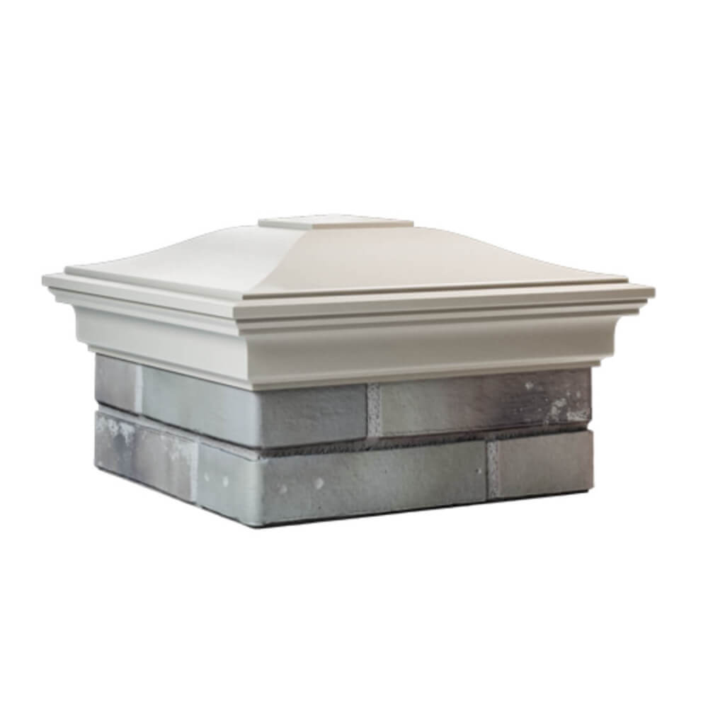 Колпак Zking Монблан Бежевый на столб 1.5х1.5 еврокирпича 0.7НФ (355х355мм) в Якутске фото