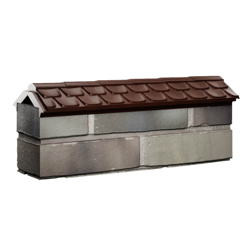 Парапет Zking Эльбрус Коричневый с посадкой на 0.5 кирпича (130мм) Якутск фото