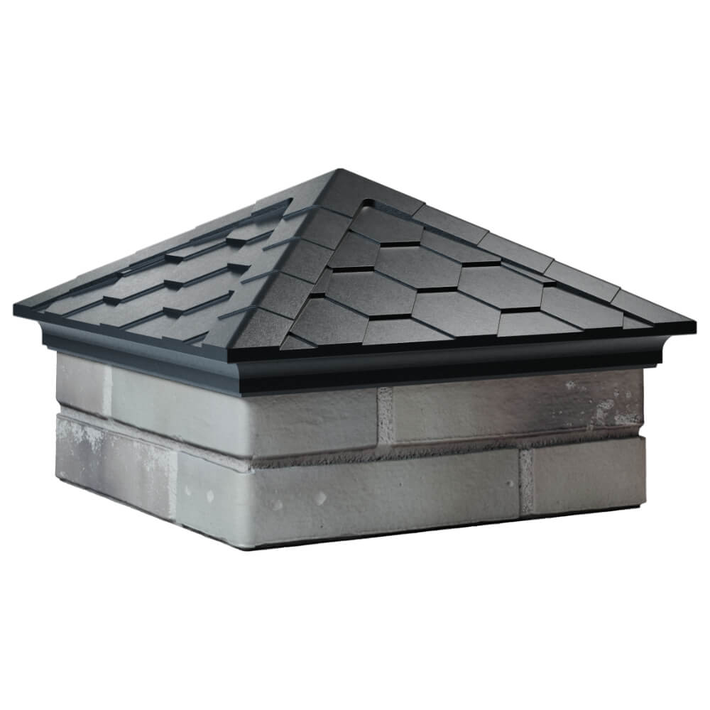 Колпак Zking Эверест Черный на столб 1.5х1.5 кирпича (390х390мм) в Якутске фото