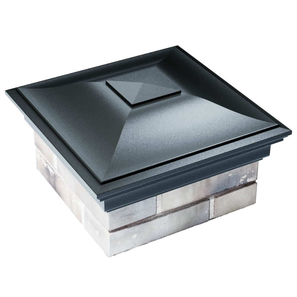 Колпак Zking Монблан Черный на столб 1.5х1.5 кирпича (385х385мм) в Якутске фото