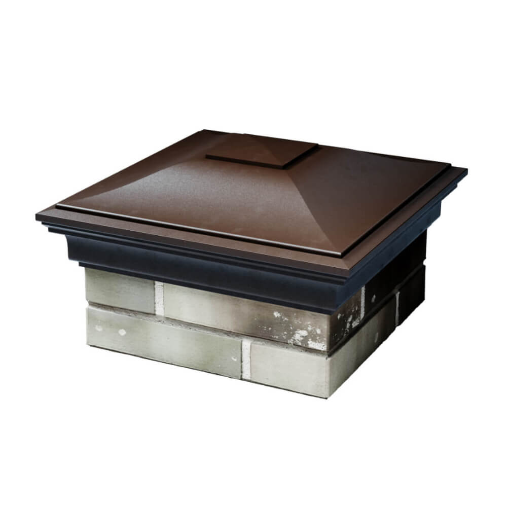 Колпак Zking Монблан Коричневый на столб 1.5х1.5 еврокирпича 0.7НФ (355х355мм) в Якутске фото