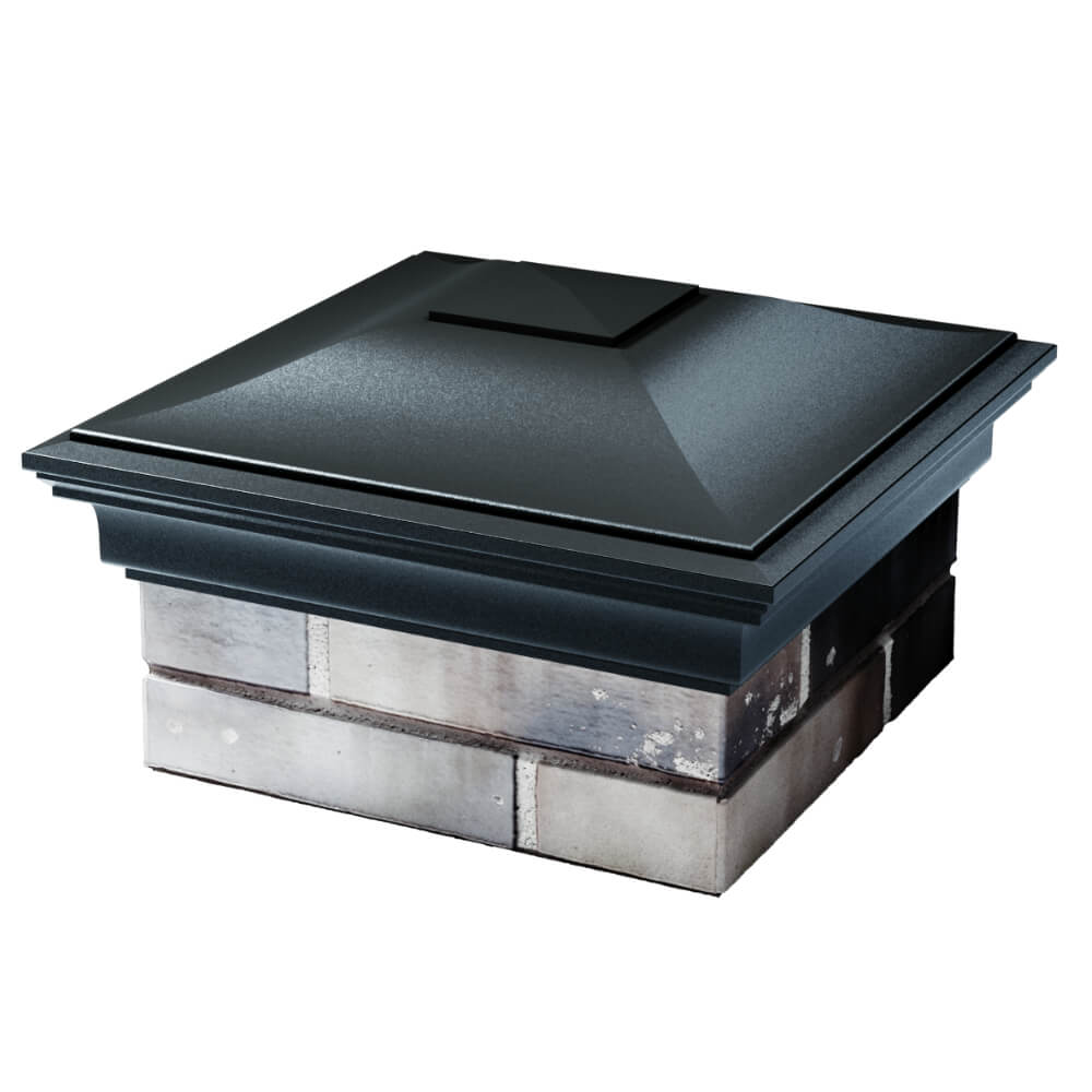 Колпак Zking Монблан Черный на столб 1.5х1.5 кирпича (385х385мм) в Якутске фото