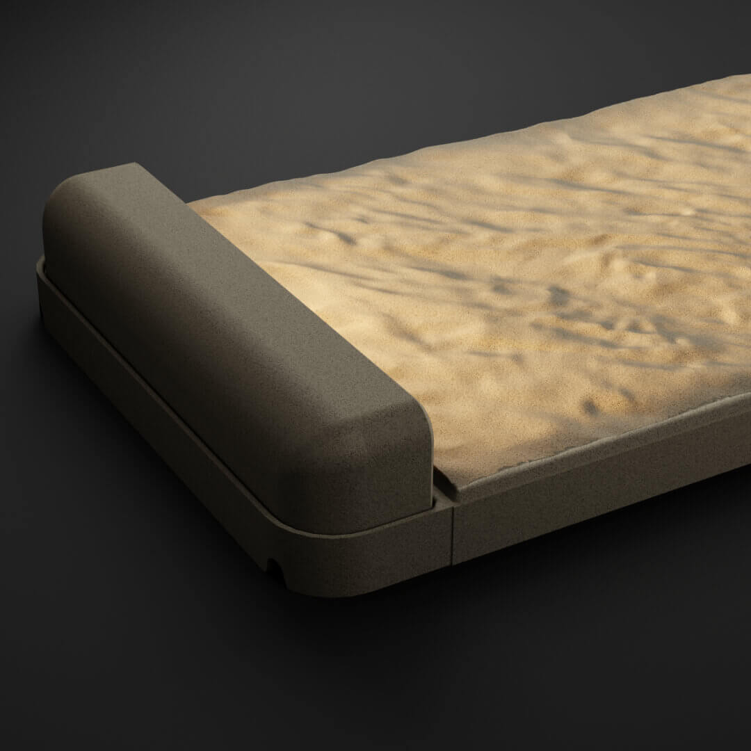 LED Светильник для шаговой плиты STONE Светлая Галька 330х75х98мм в Якутске фото