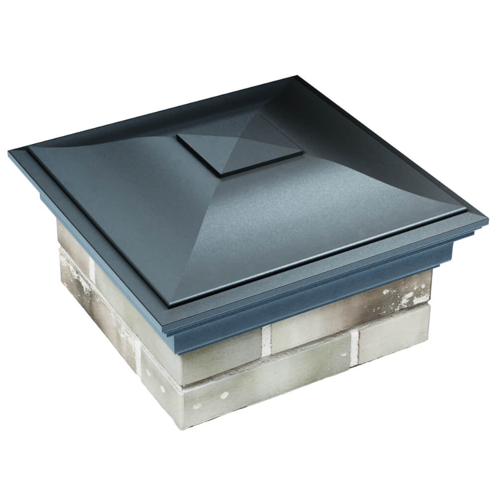 Колпак Zking Монблан Серый на столб 1.5х1.5 кирпича (385х385мм) в Якутске фото