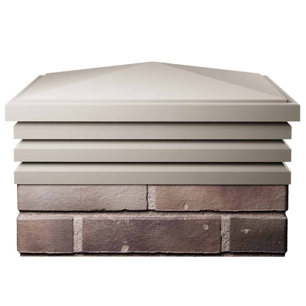 Колпак Zking Бона ХайТек Бежевый на столб 2х2 кирпича (513х513мм) Якутск фото