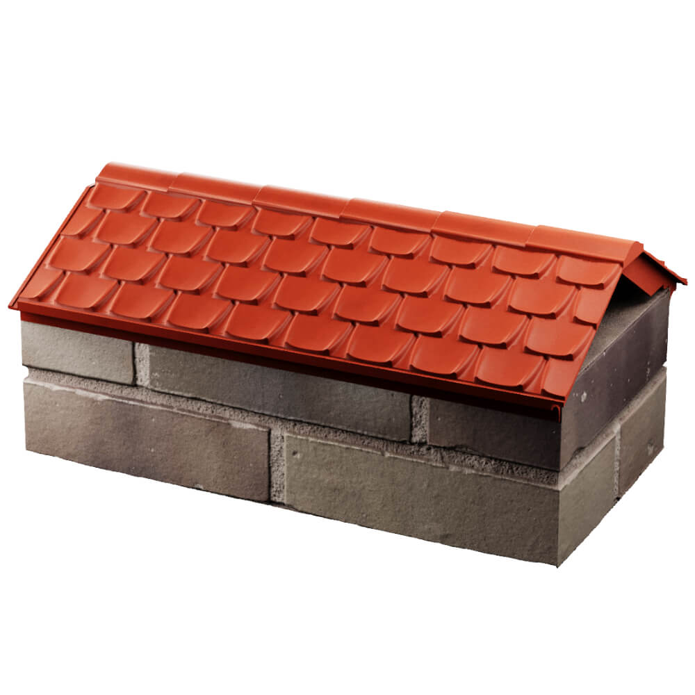 Парапет Zking Эльбрус Красный с посадкой на 1 кирпич (255мм) в Якутске фото