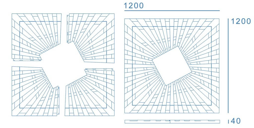 Приствольная решетка для дерева ZKING ATMOSPHERE 1.2х1.2м Черная в Якутске фото