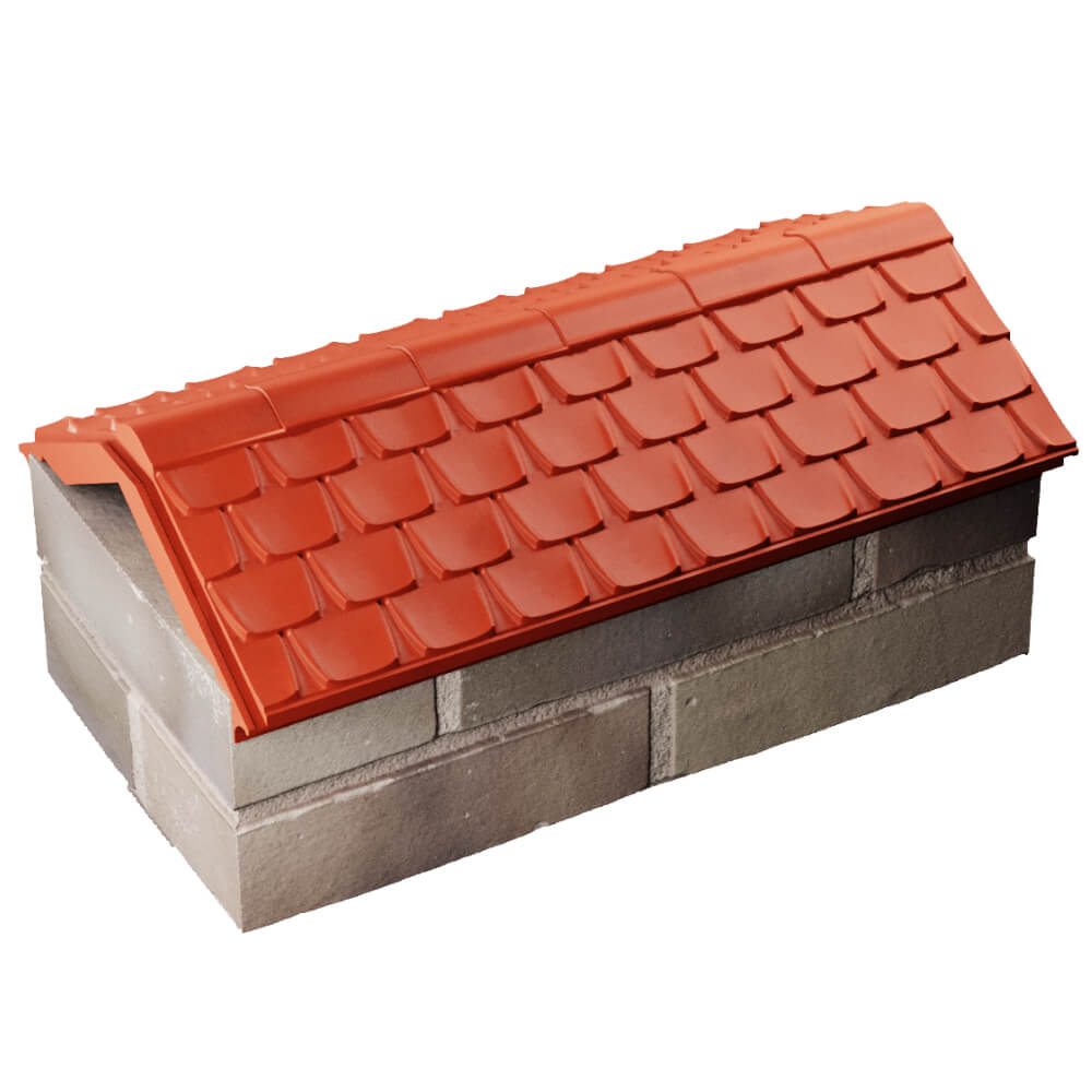 Парапет Zking Эльбрус Красный с посадкой на 1 кирпич (255мм) в Якутске фото