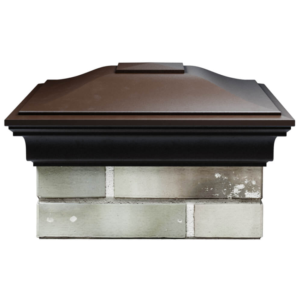 Колпак Zking Монблан Коричневый на столб 1.5х1.5 кирпича (385х385мм) Якутск фото