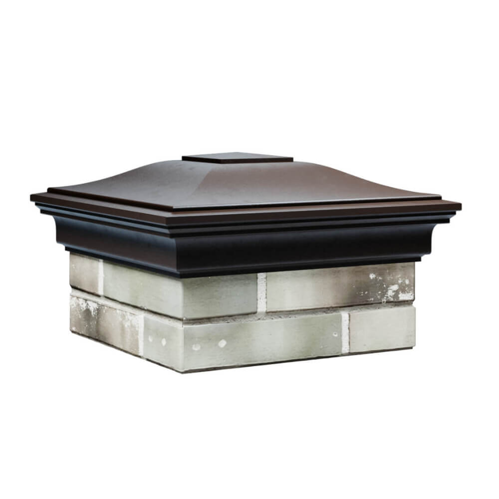 Колпак Zking Монблан Коричневый на столб 1.5х1.5 еврокирпича 0.7НФ (355х355мм) в Якутске фото