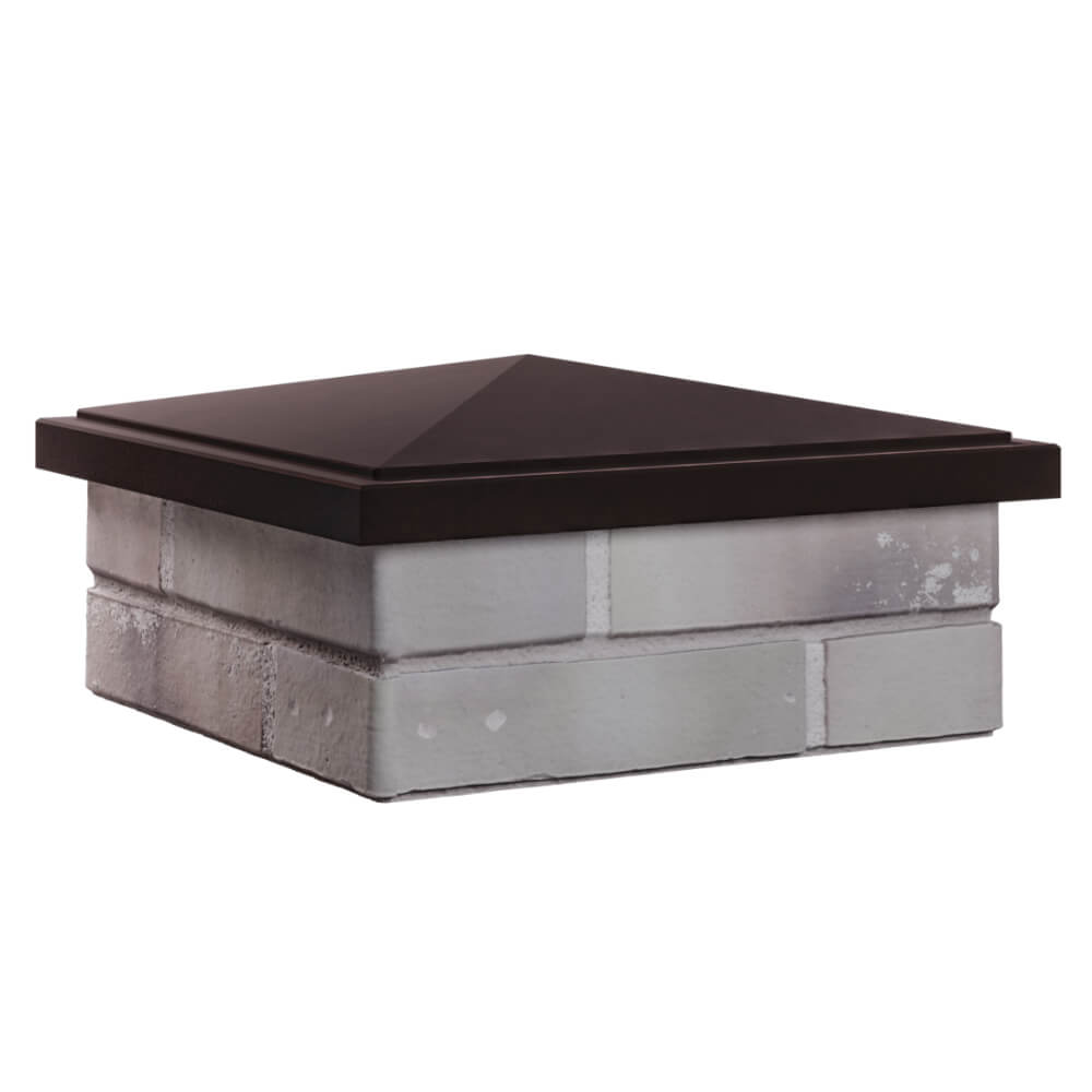 Колпак Zking БонаМоно Коричневый на столб 1.5х1.5 кирпича (385х385, 400х400мм) в Якутске фото