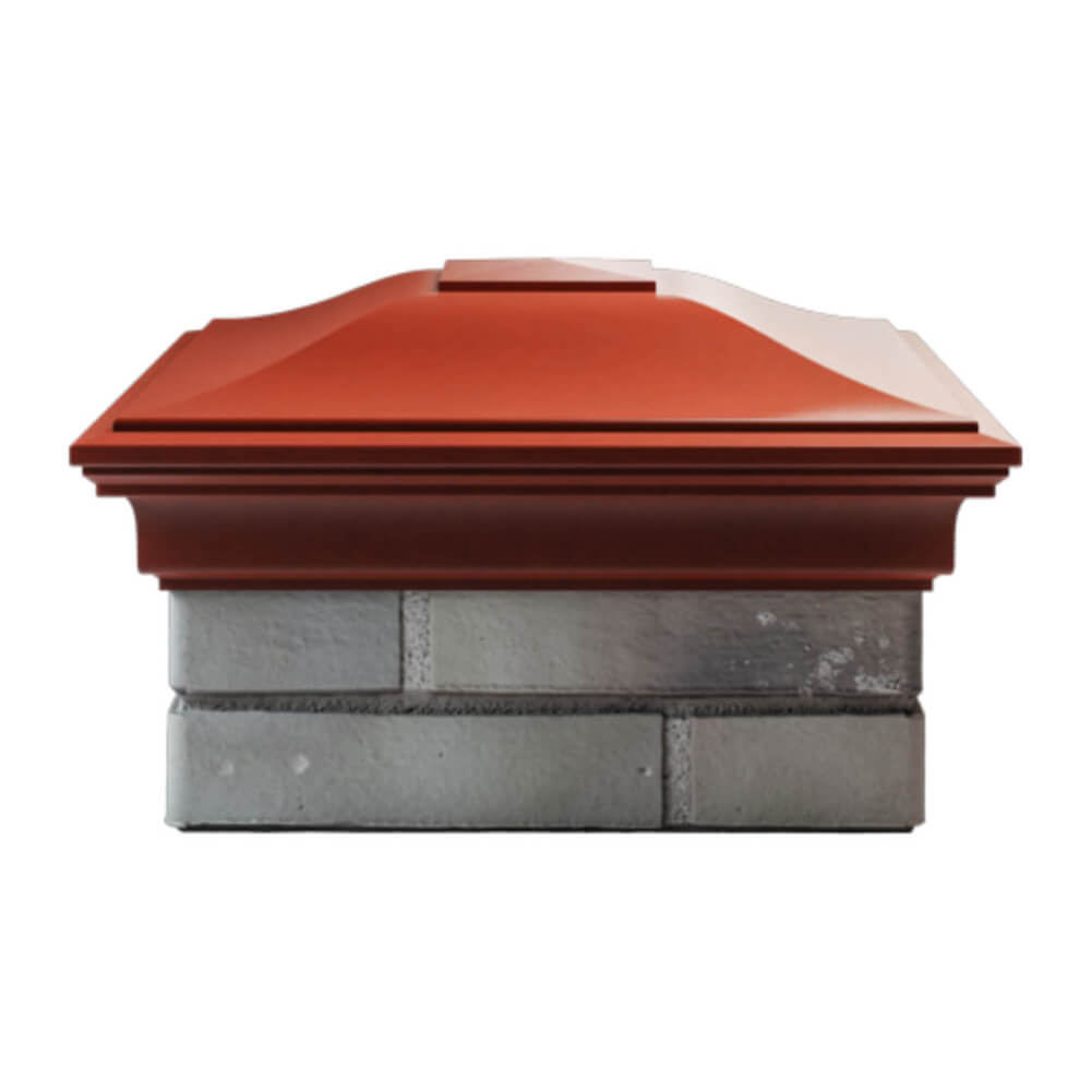 Колпак Zking Монблан Красный на столб 1.5х1.5 еврокирпича 0.7НФ (355х355мм) Якутск фото