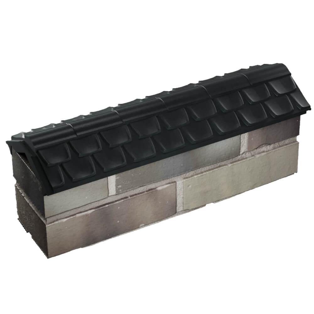 Парапет Zking Эльбрус Черный с посадкой на 0.5 кирпича (130мм) в Якутске фото