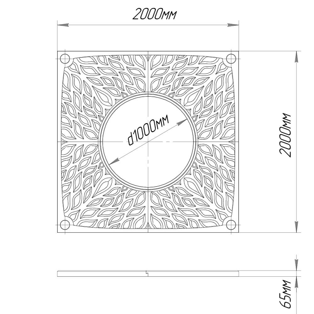 Приствольная решетка для дерева ZKING CRUST 2х2м Черная в Якутске фото