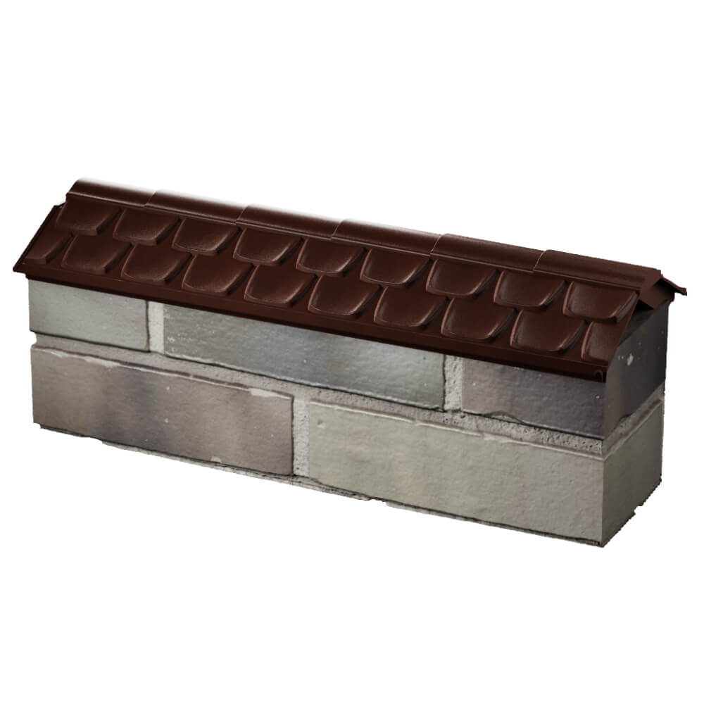 Парапет Zking Эльбрус Коричневый с посадкой на 0.5 кирпича (130мм) в Якутске фото