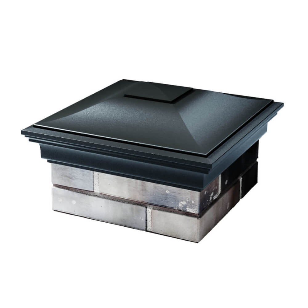 Колпак Zking Монблан Черный на столб 1.5х1.5 еврокирпича 0.7НФ (355х355мм) в Якутске фото