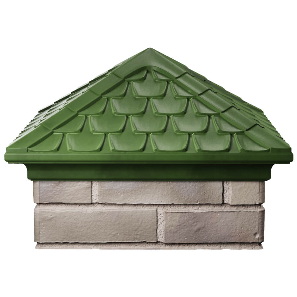 Колпак Zking Эльбрус Зеленый на столб 1.5х1.5 кирпича (385х385мм) Якутск фото