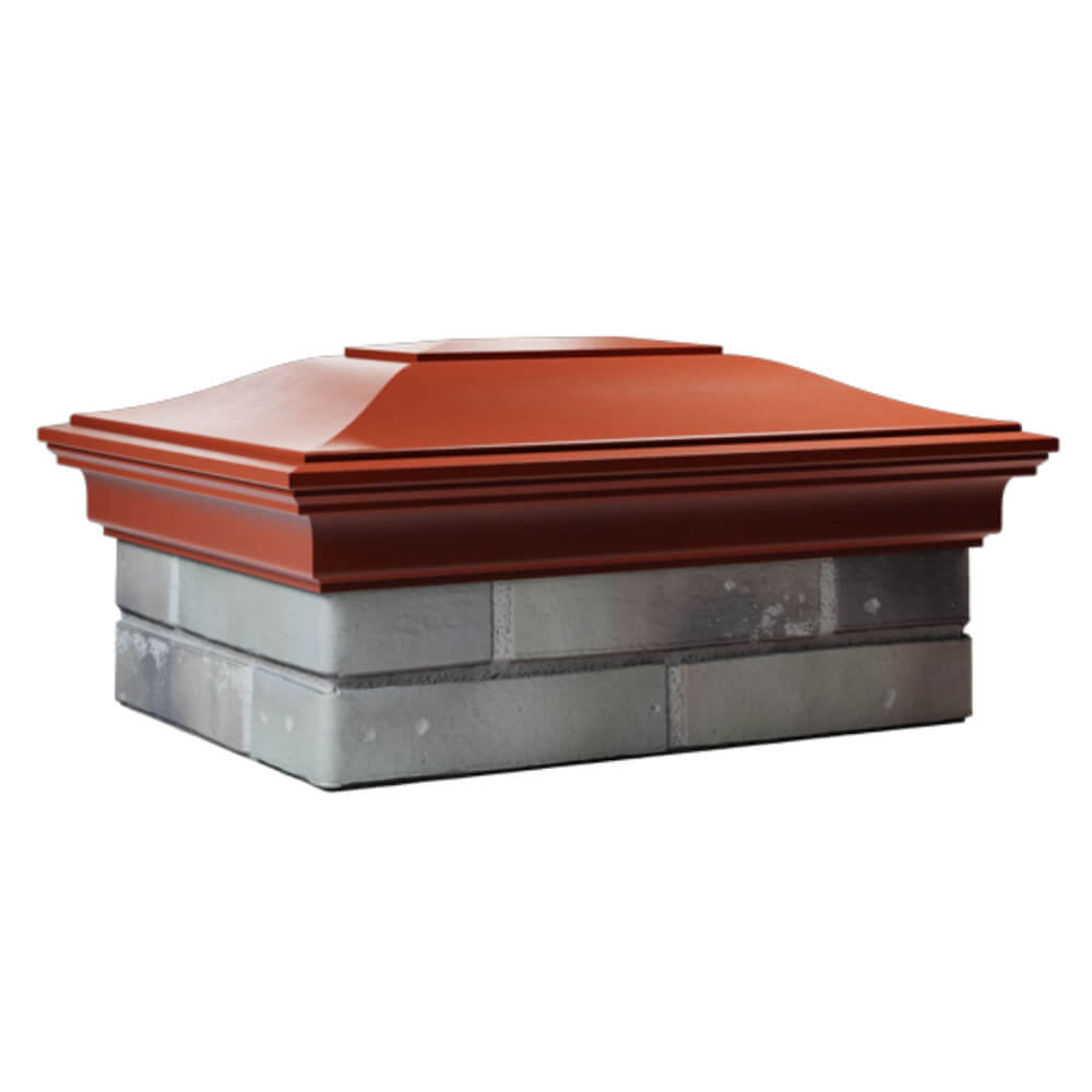 Колпак Zking Монблан Красный на столб 2х1.5 кирпича (515х385мм) в Якутске фото