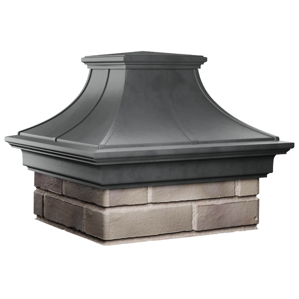 Колпак Zking Монблан Премиум Серый на столб 1.5х1.5 кирпича (385х385мм) в Якутске фото