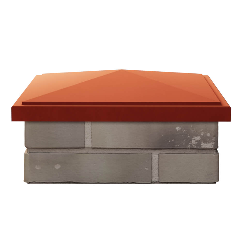 Колпак Zking БонаМоно Красный на столб 1.5х1.5 кирпича (385х385, 400х400мм) Якутск фото