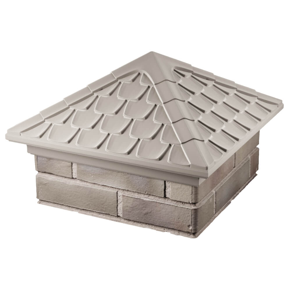 Колпак Zking Эльбрус Бежевый на столб 1.5х1.5 кирпича (385х385мм) в Якутске фото