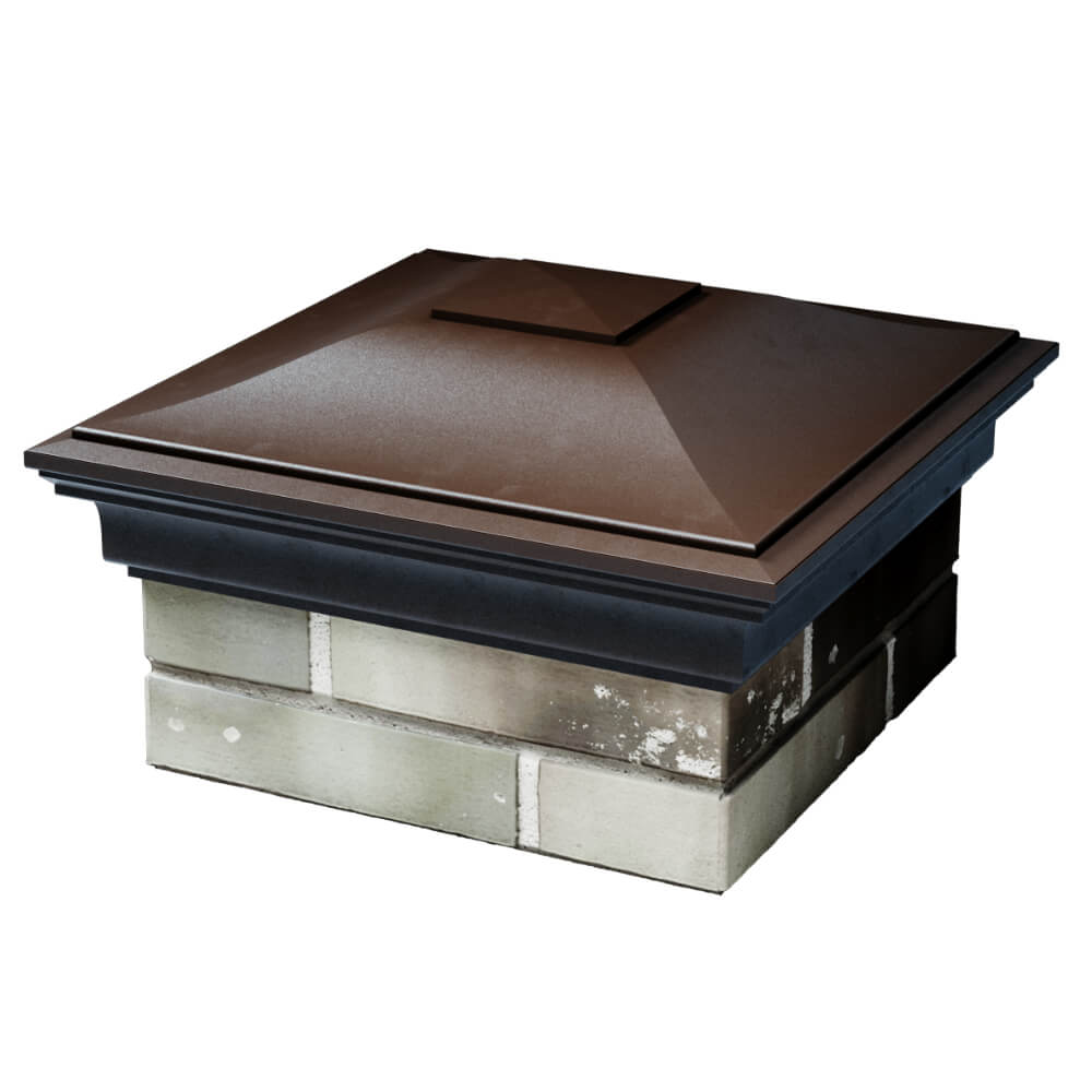 Колпак Zking Монблан Коричневый на столб 1.5х1.5 кирпича (385х385мм) в Якутске фото