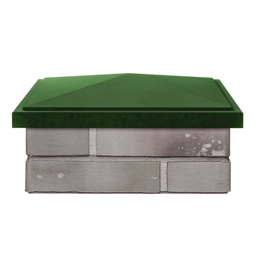 Колпак Zking БонаМоно Зеленый на столб 1.5х1.5 кирпича (385х385, 400х400мм) Якутск фото